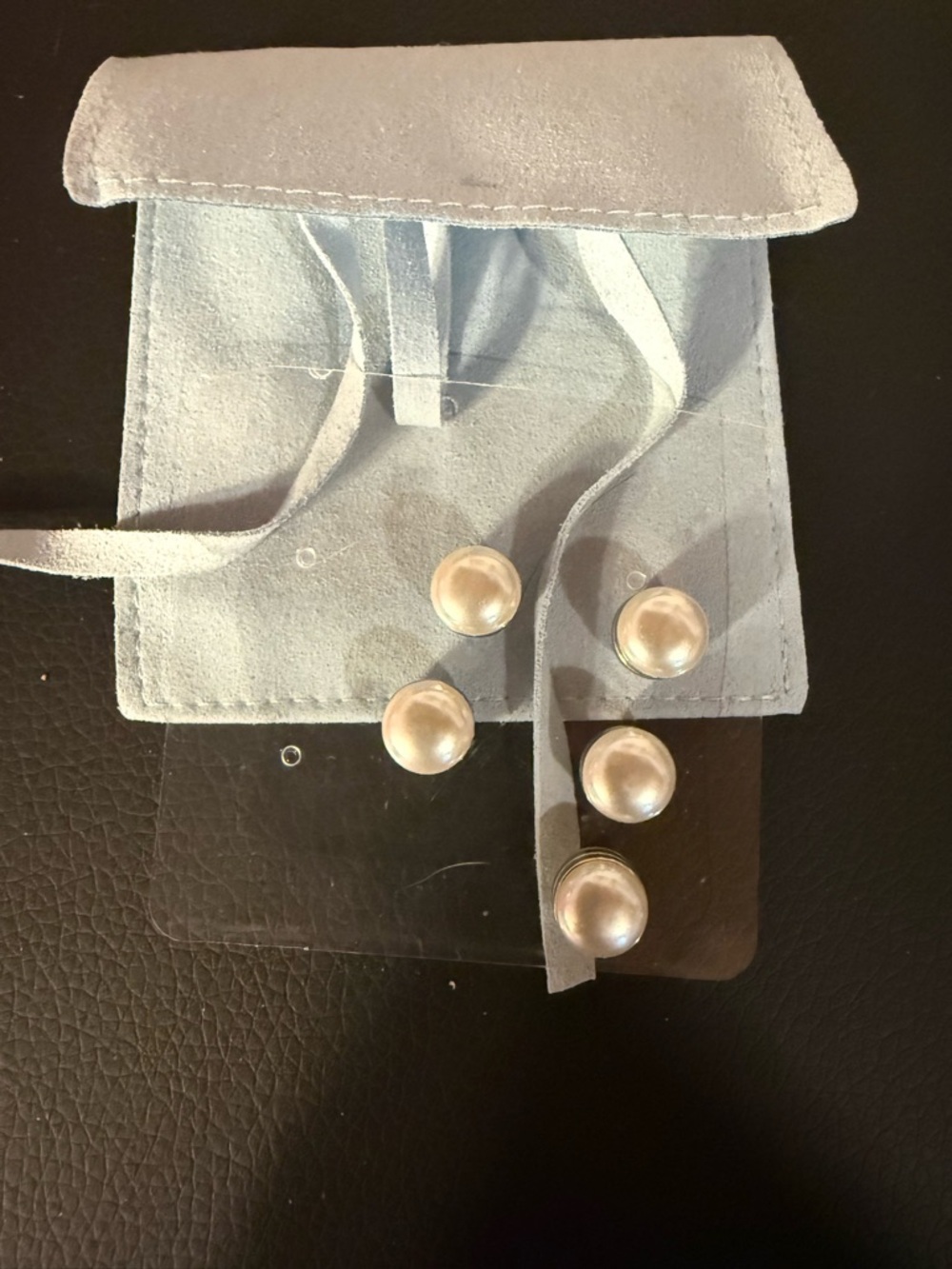 Pearl Veil Weights with Suede Pouch - Ivory